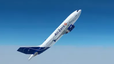 L’Airbus A310 zéro G en pleine ascension avant de redescendre « en piqué » à 650 km/h pour simuler l’impesanteur. L’Airbus A310 zéro G en pleine ascension avant de redescendre « en piqué » à 650 km/h pour simuler l’impesanteur.