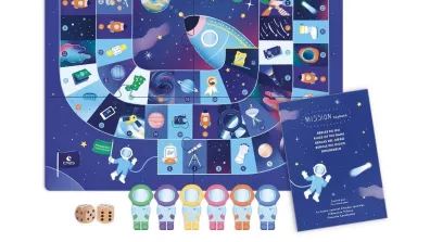 Présentation du jeu de l'oie sur le thème du spatial Présentation du jeu de l'oie sur le thème du spatial