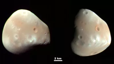 Image de Déimos, satellite naturel de Mars, capturée lors de la mission Mars Reconnaissance Orbiter de la NASA (2009). Image de Déimos, satellite naturel de Mars, capturée lors de la mission Mars Reconnaissance Orbiter de la NASA (2009).