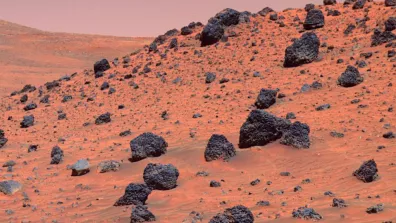 Sol martien photographié par le rover Spirit de la NASA (2006). Sol martien photographié par le rover Spirit de la NASA (2006).
