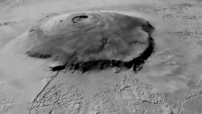 L’Olympus Mons, capturé lors de la mission Mars Express (2004) L’Olympus Mons, capturé lors de la mission Mars Express (2004)