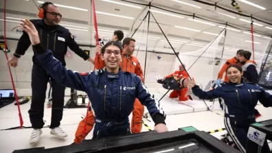 2 élèves du Lycée Pierre Mendès France de Tunis en micropesanteur à bord de l'A310-0G en mars 2024 2 élèves du Lycée Pierre Mendès France de Tunis en micropesanteur à bord de l'A310-0G en mars 2024