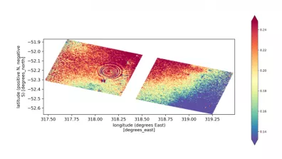 Mini-tsunamis observés par SWOT lors du chavirement des icebergs Mini-tsunamis observés par SWOT lors du chavirement des icebergs