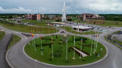 Vue aérienne du Centre spatial guyanais  Vue aérienne du Centre spatial guyanais