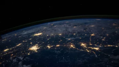La planète Terre vue depuis l'espace, de nuit La planète Terre vue depuis l'espace, de nuit