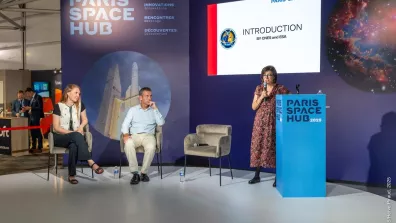 25 ans de la Charte, Conférence à l'agora dans le Paris Space Hub lors du SIAE 2025.