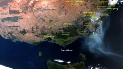 Image satellite de l'Australie Image satellite de l'Australie