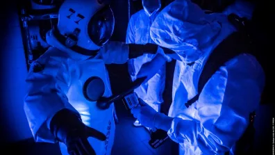 Ergoliers inspectés à la lumière bleue