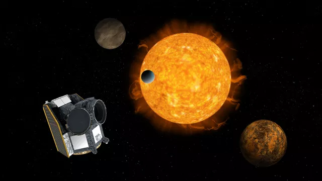 Vue d’artiste du télescope spatial CHEOPS Vue d’artiste du télescope spatial CHEOPS