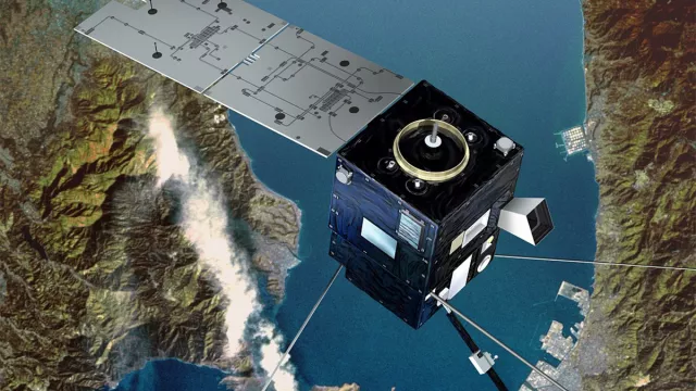 Vue d’artiste du satellite DEMETER Vue d’artiste du satellite DEMETER