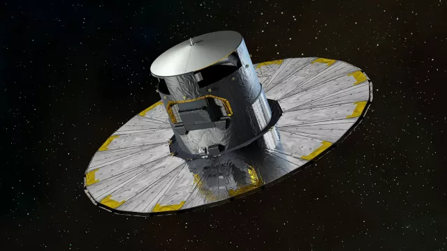 Vue d’artiste du télescope spatial Gaia Vue d’artiste du télescope spatial Gaia