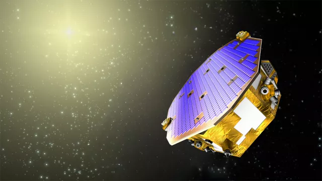 Vue d’artiste du satellite LISA Pathfinder Vue d’artiste du satellite LISA Pathfinder