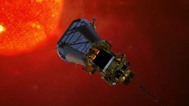 Vue d’artiste de la sonde Parker Solar Probe Vue d’artiste de la sonde Parker Solar Probe