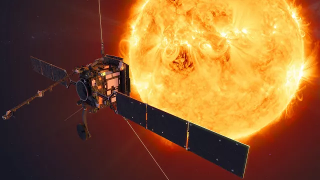 Vue d’artiste de la sonde Solar Orbiter Vue d’artiste de la sonde Solar Orbiter
