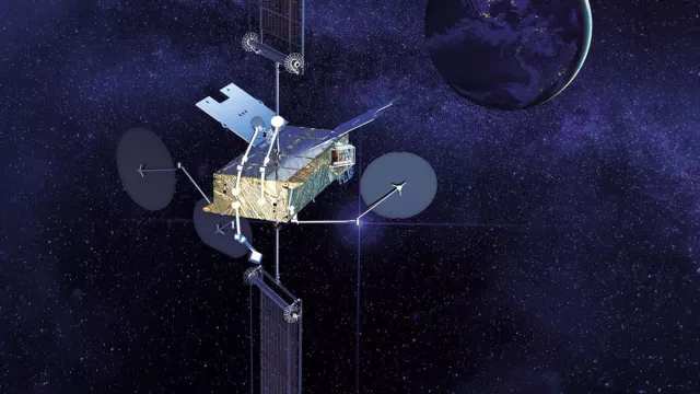 Vue d’artiste d’un satellite intégré sur la plateforme Space Inspire Vue d’artiste d’un satellite intégré sur la plateforme Space Inspire