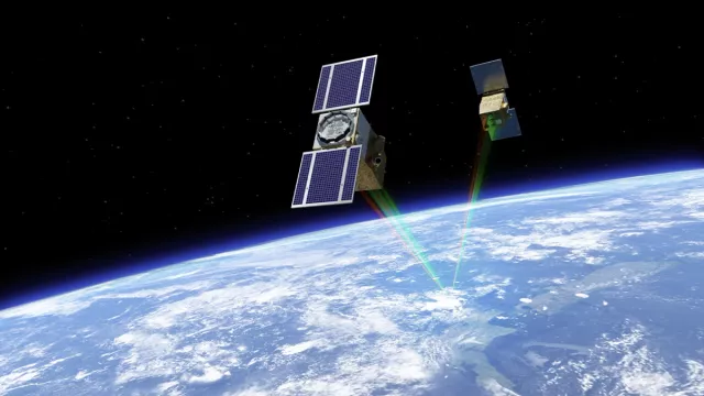 Vue d’artiste des 2 nanosatellites de la mission C3IEL Vue d’artiste des 2 nanosatellites de la mission C3IEL