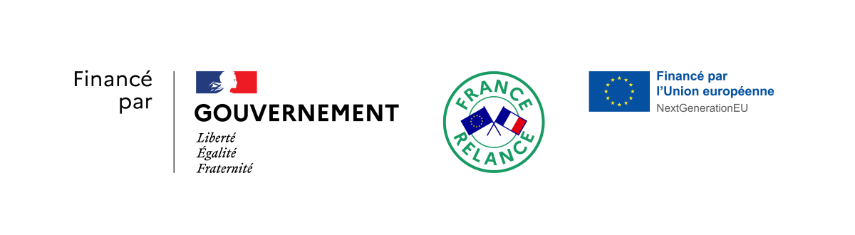 Image de couverture France Relance financée par le gouvernement et l'Union européenne, avec le logo Marianne et le drapeau de l'UE Image de couverture France Relance financée par le gouvernement et l'Union européenne, avec le logo Marianne et le drapeau de l'UE