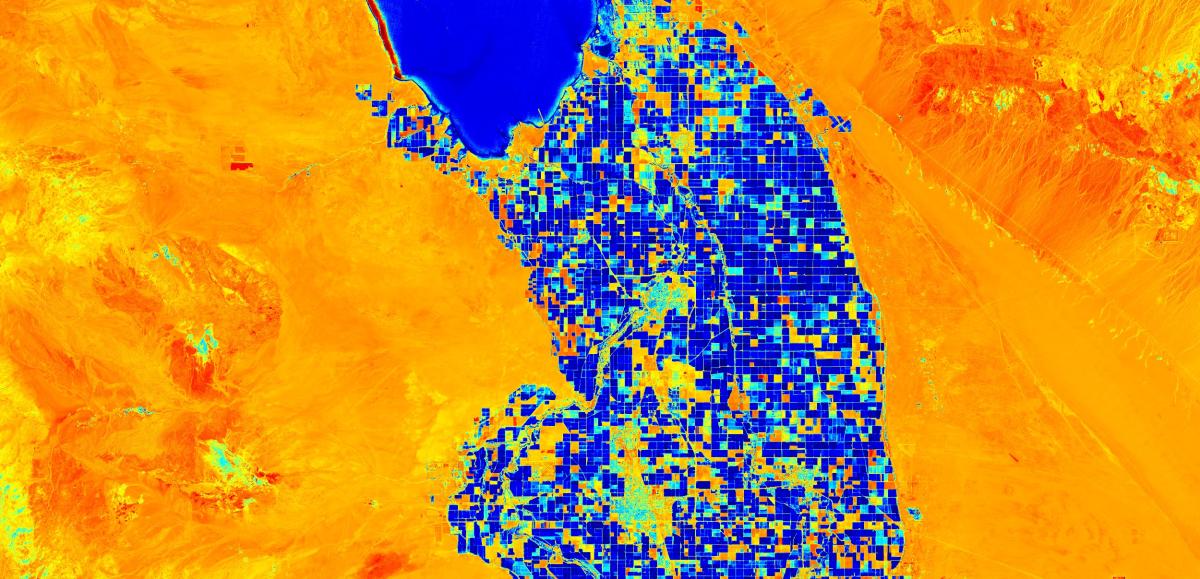 Image satellite de la frontière américano-mexicaine Image satellite de la frontière américano-mexicaine