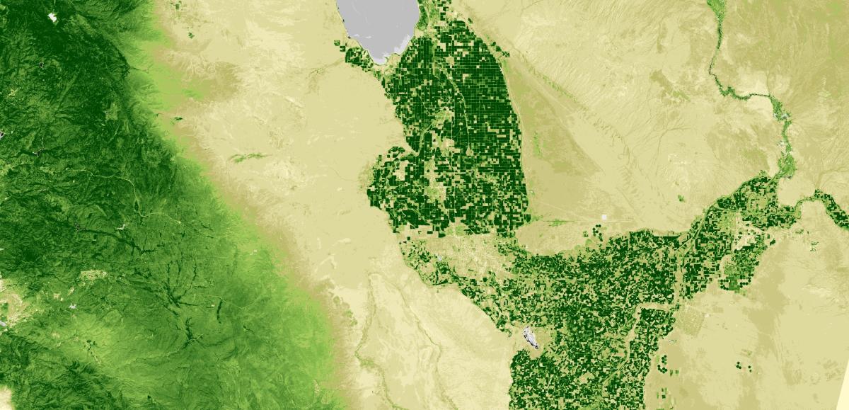 Image satellite de la frontière américano-mexicaine Image satellite de la frontière américano-mexicaine