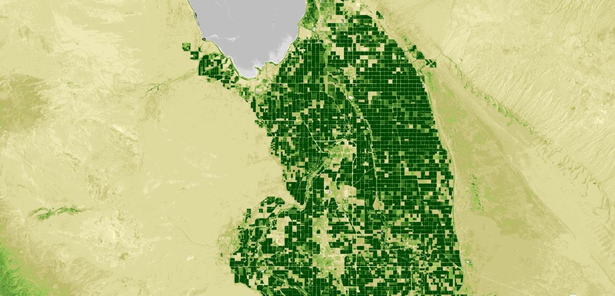 Image satellite de la frontière américano-mexicaine Image satellite de la frontière américano-mexicaine
