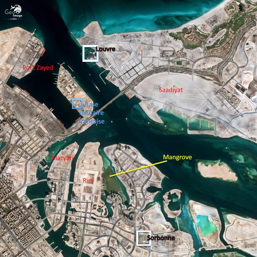 Image satellite d'Abu Dhabi