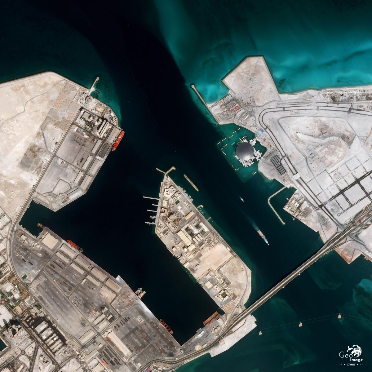 Image satellite d'Abu Dhabi