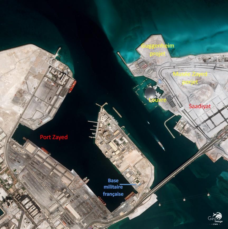 Image satellite d'Abu Dhabi