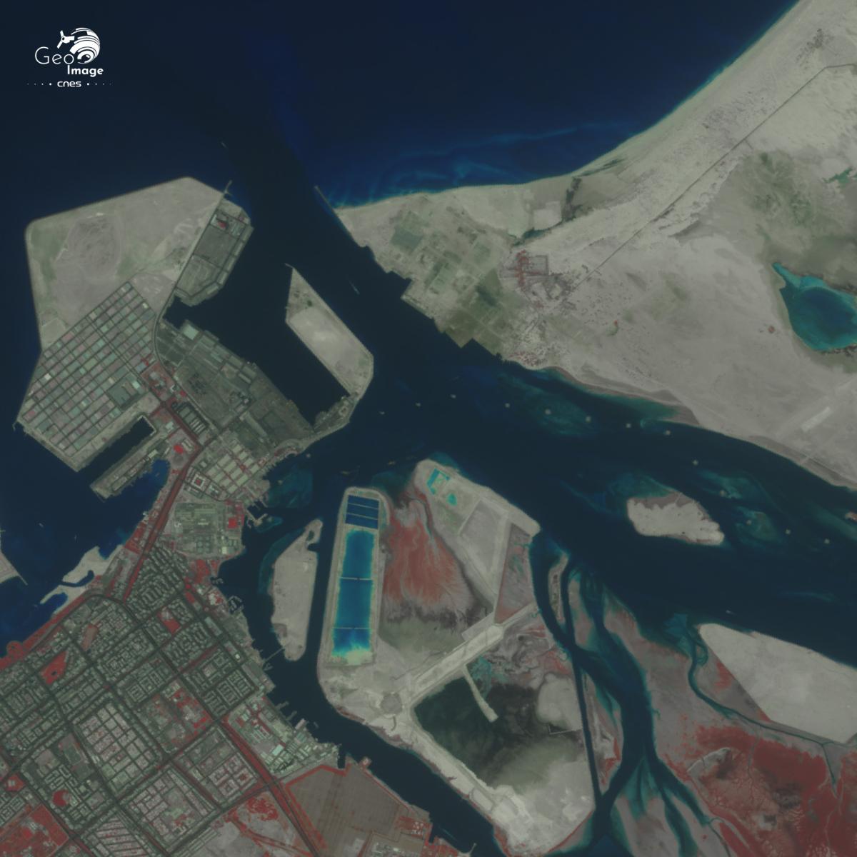 Image satellite d'Abu Dhabi