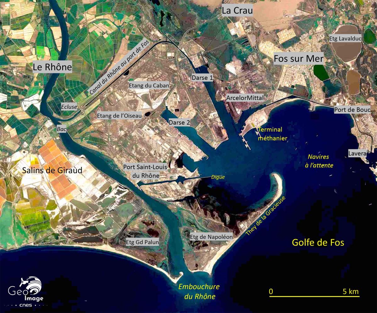 Image satellite de Fos-sur-Mer Image satellite de Fos-sur-Mer