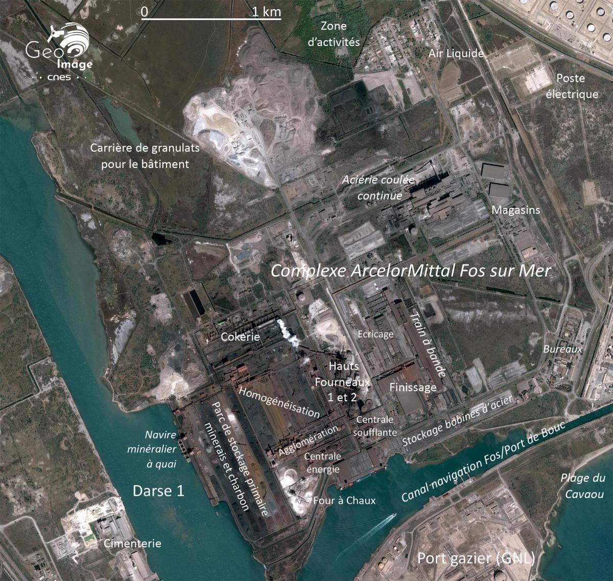 Image satellite de Fos-sur-Mer Image satellite de Fos-sur-Mer