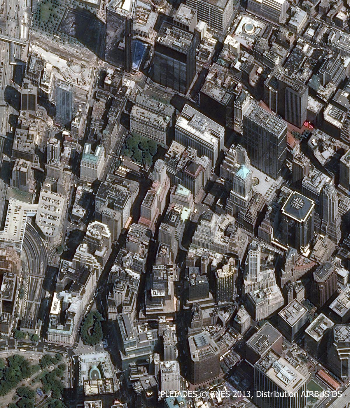 Image satellite de Manhattan sud Image satellite de Manhattan sud