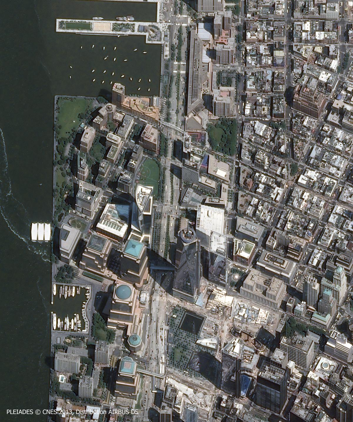 Image satellite de Manhattan sud Image satellite de Manhattan sud
