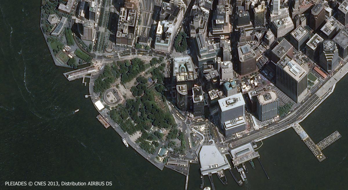 Image satellite de Manhattan sud Image satellite de Manhattan sud