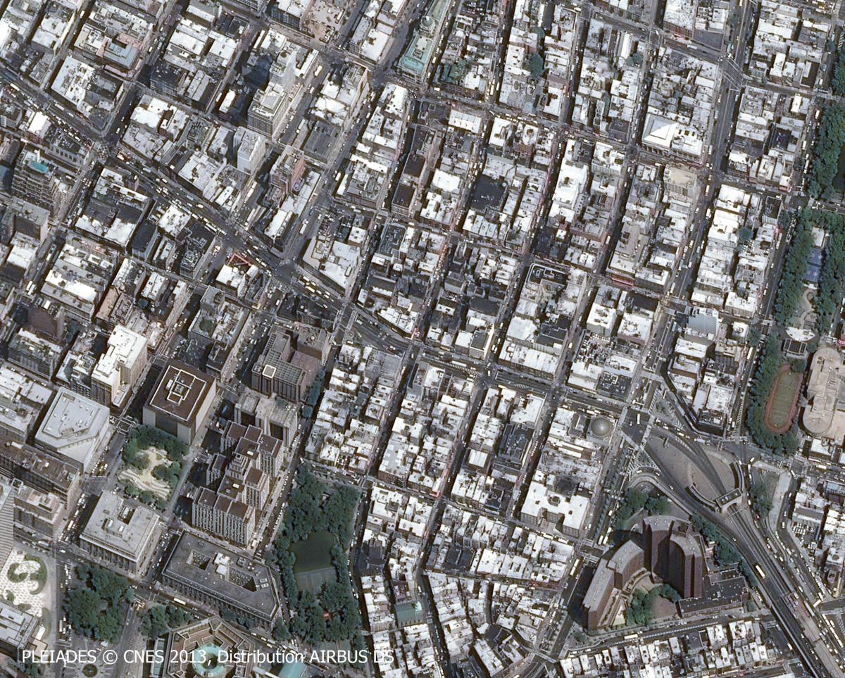Image satellite de Manhattan sud Image satellite de Manhattan sud