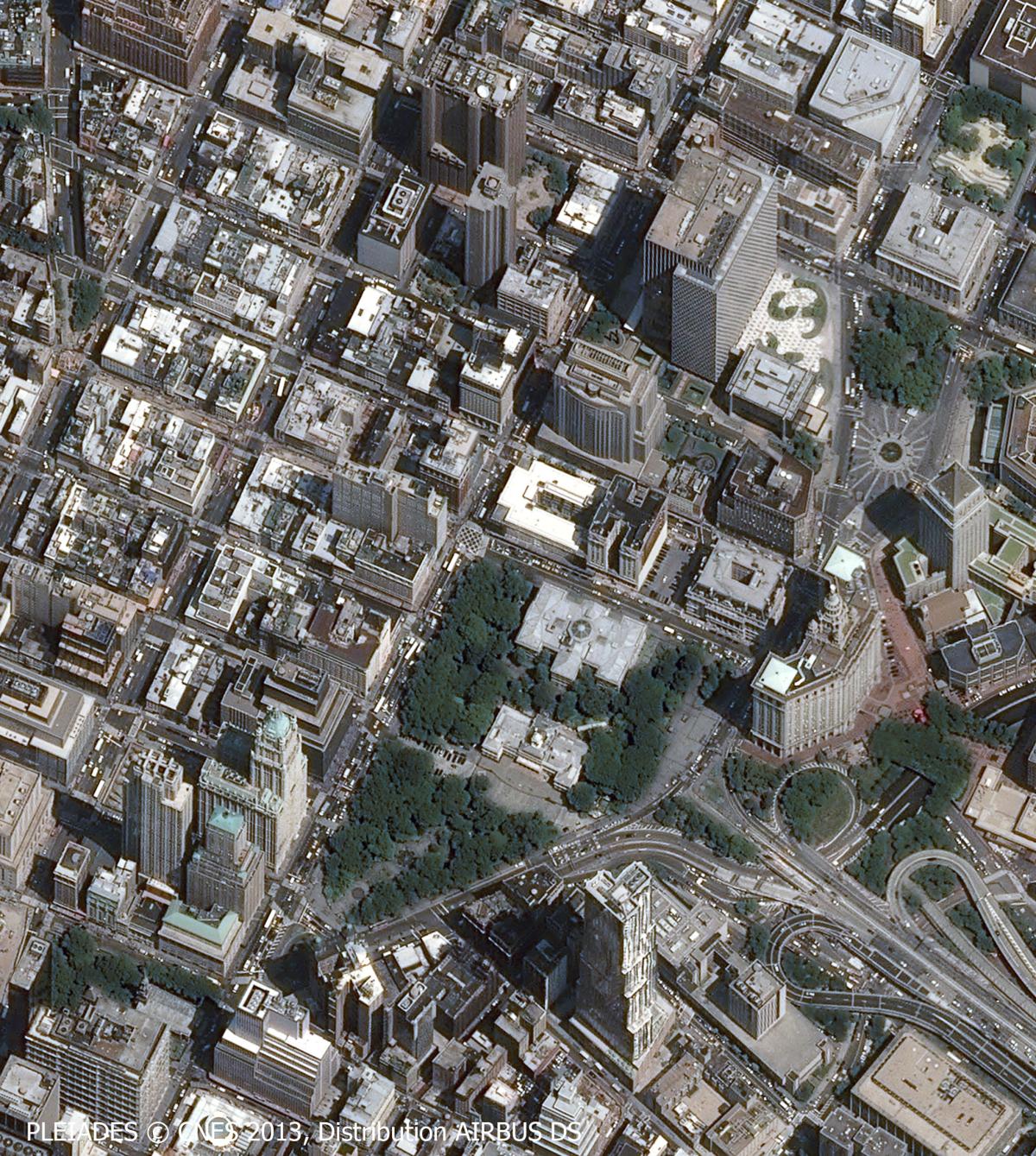 Image satellite de Manhattan sud Image satellite de Manhattan sud