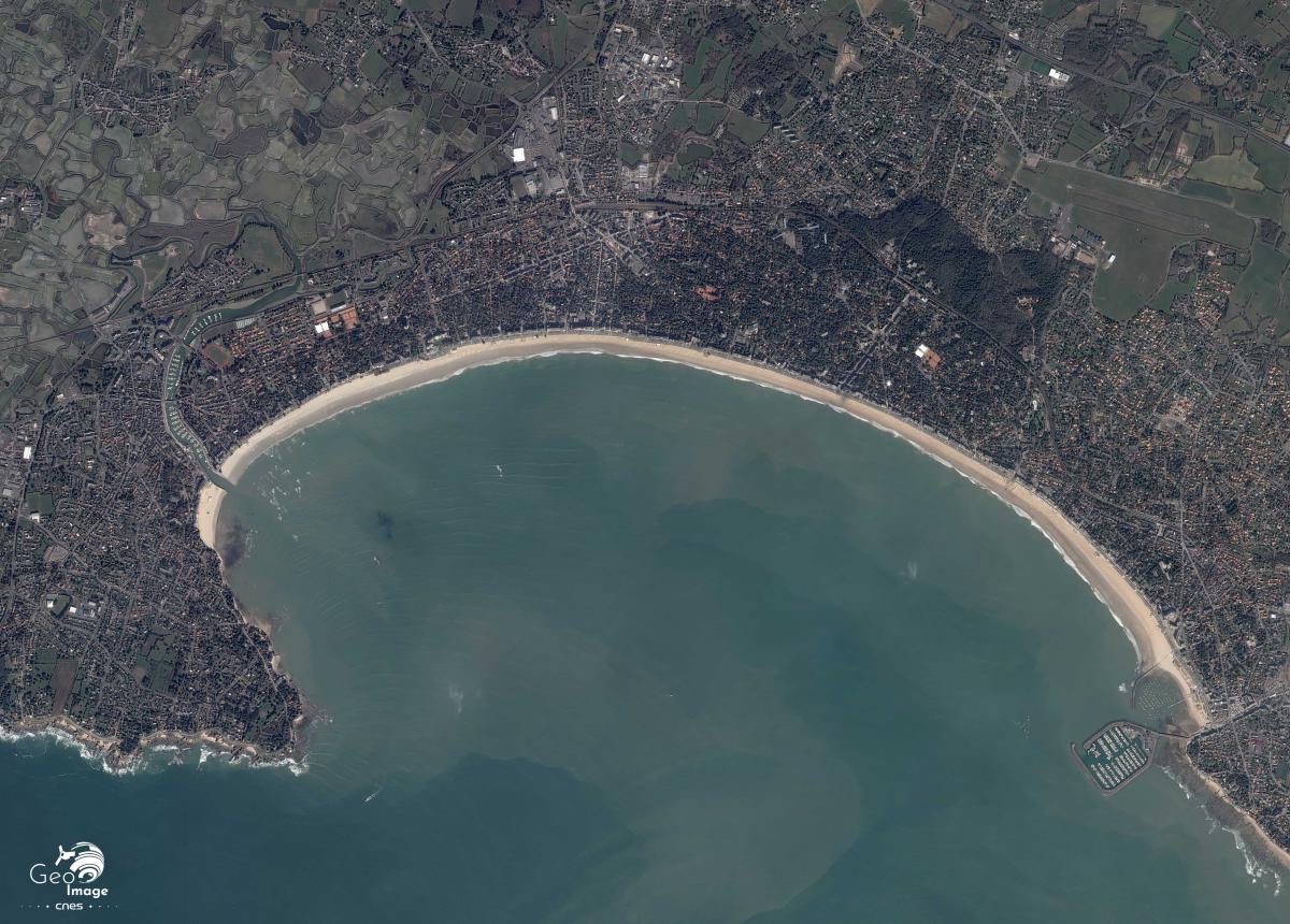 Image satellite de la presqu’ile de Guérande-La Baule Image satellite de la presqu’ile de Guérande-La Baule