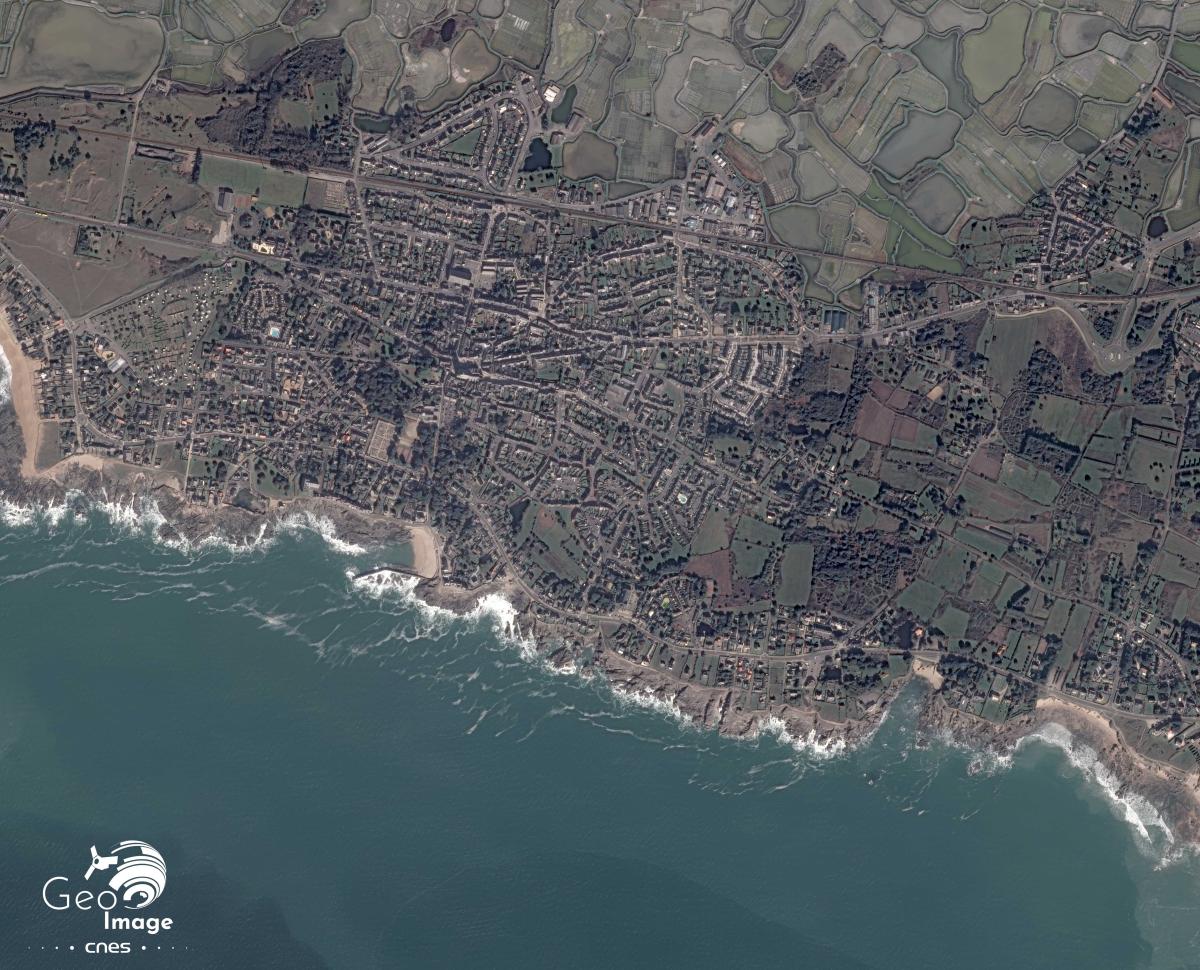 Image satellite de la presqu’ile de Guérande-La Baule Image satellite de la presqu’ile de Guérande-La Baule