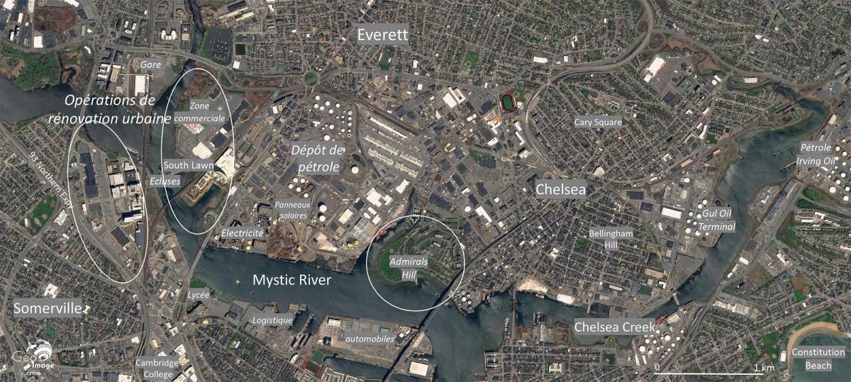 Image satellite de Boston Image satellite de Boston