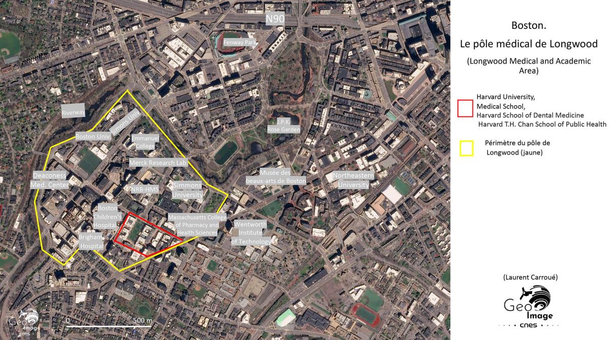 Image satellite de Boston Image satellite de Boston