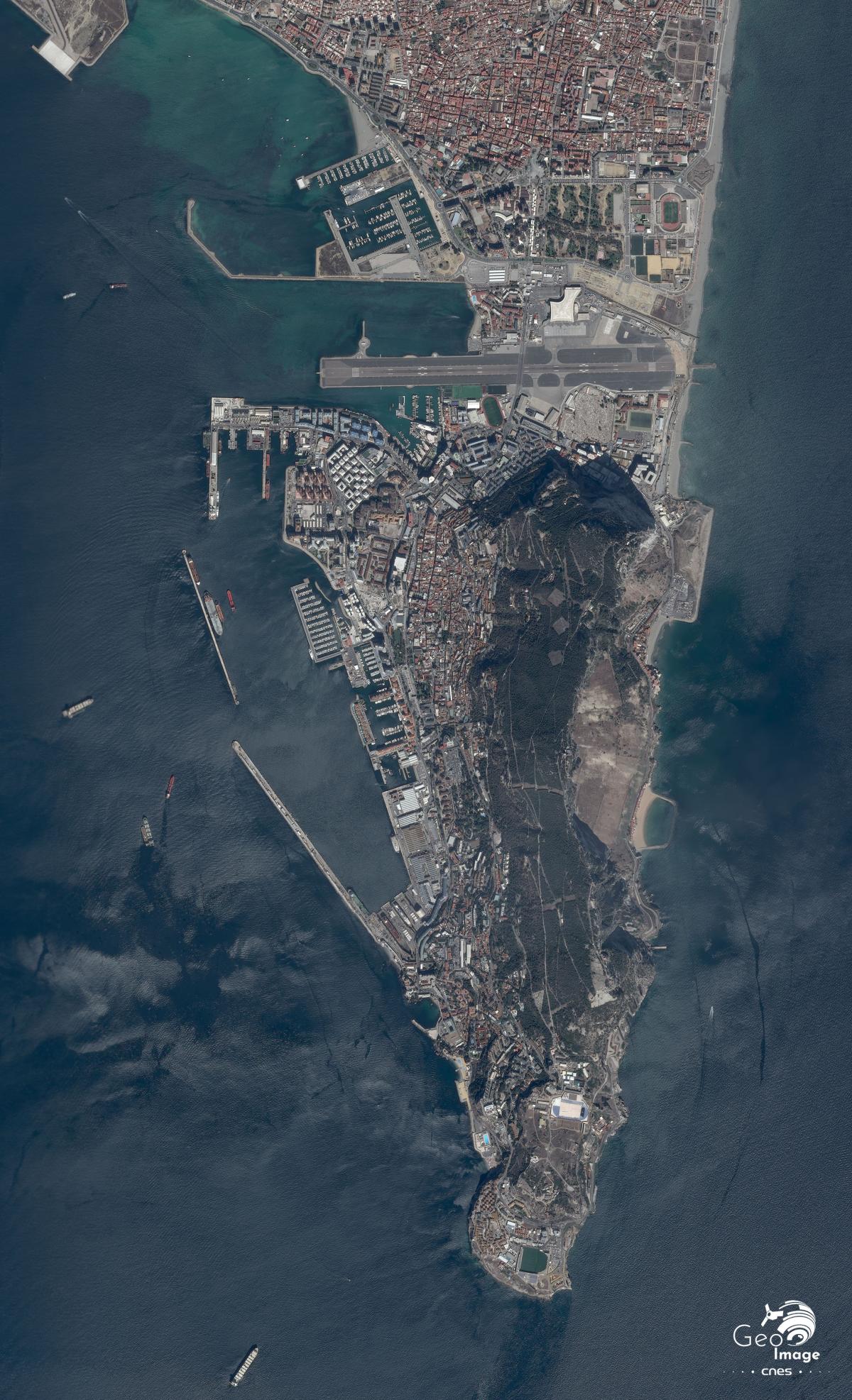 Image satellite du détroit de Gibraltar Image satellite du détroit de Gibraltar