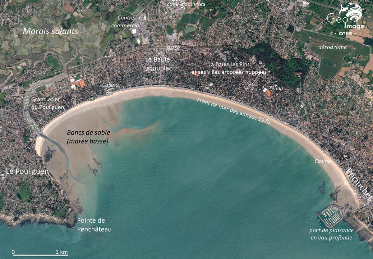 Image satellite de la presqu’ile de Guérande-La Baule Image satellite de la presqu’ile de Guérande-La Baule