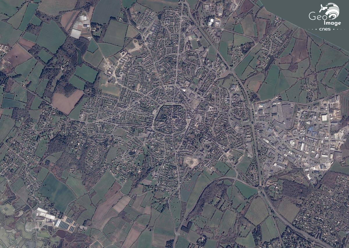 Image satellite de la presqu’ile de Guérande-La Baule Image satellite de la presqu’ile de Guérande-La Baule