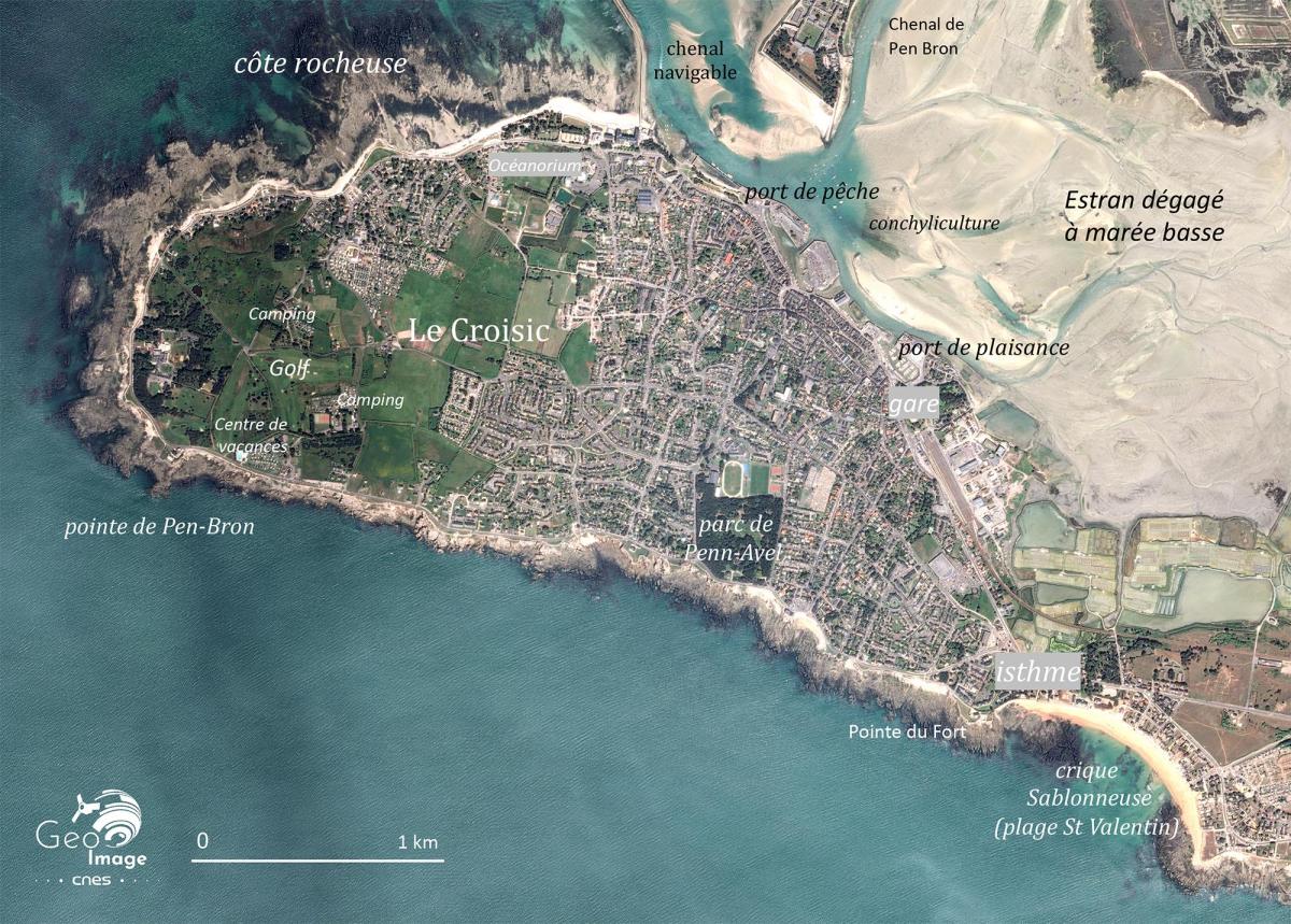 Image satellite de la presqu’ile de Guérande-La Baule Image satellite de la presqu’ile de Guérande-La Baule