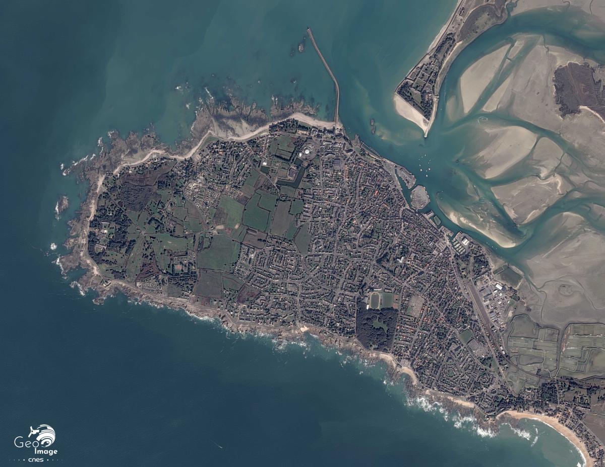 Image satellite de la presqu’ile de Guérande-La Baule Image satellite de la presqu’ile de Guérande-La Baule