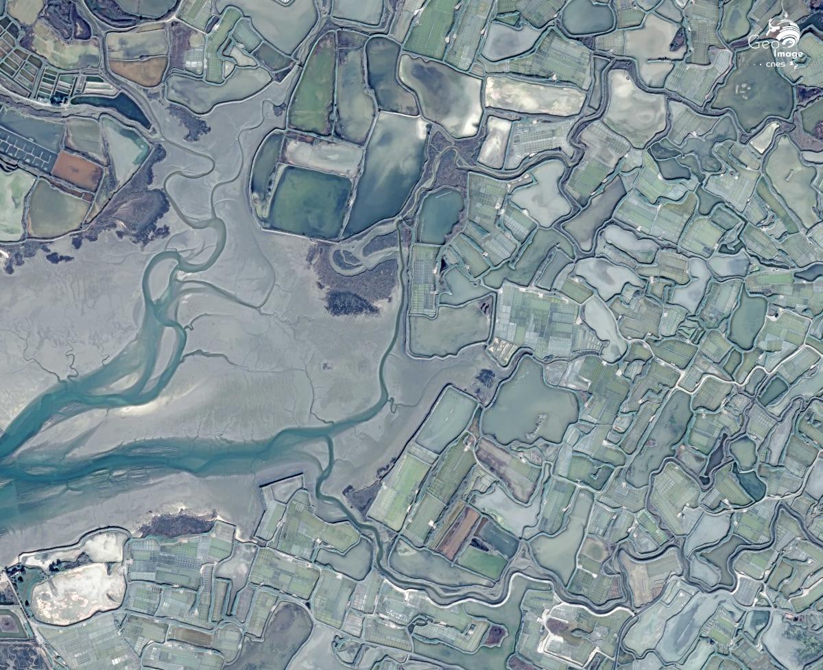 Image satellite de la presqu’ile de Guérande-La Baule Image satellite de la presqu’ile de Guérande-La Baule