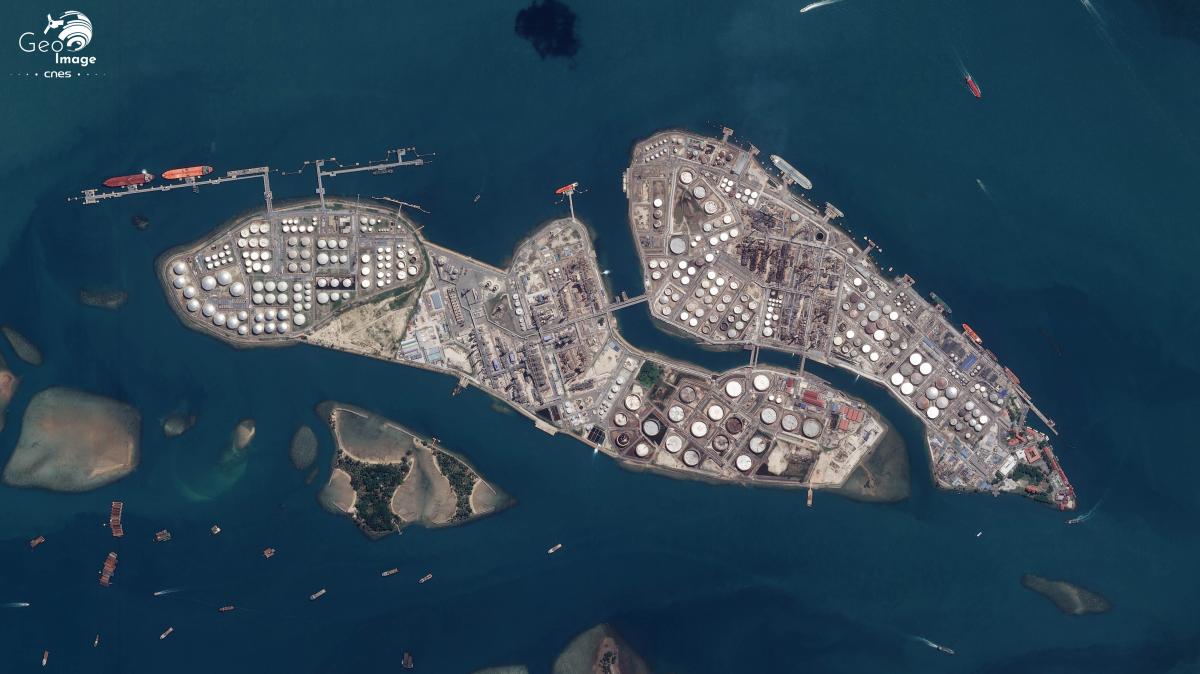Image satellite de Singapour