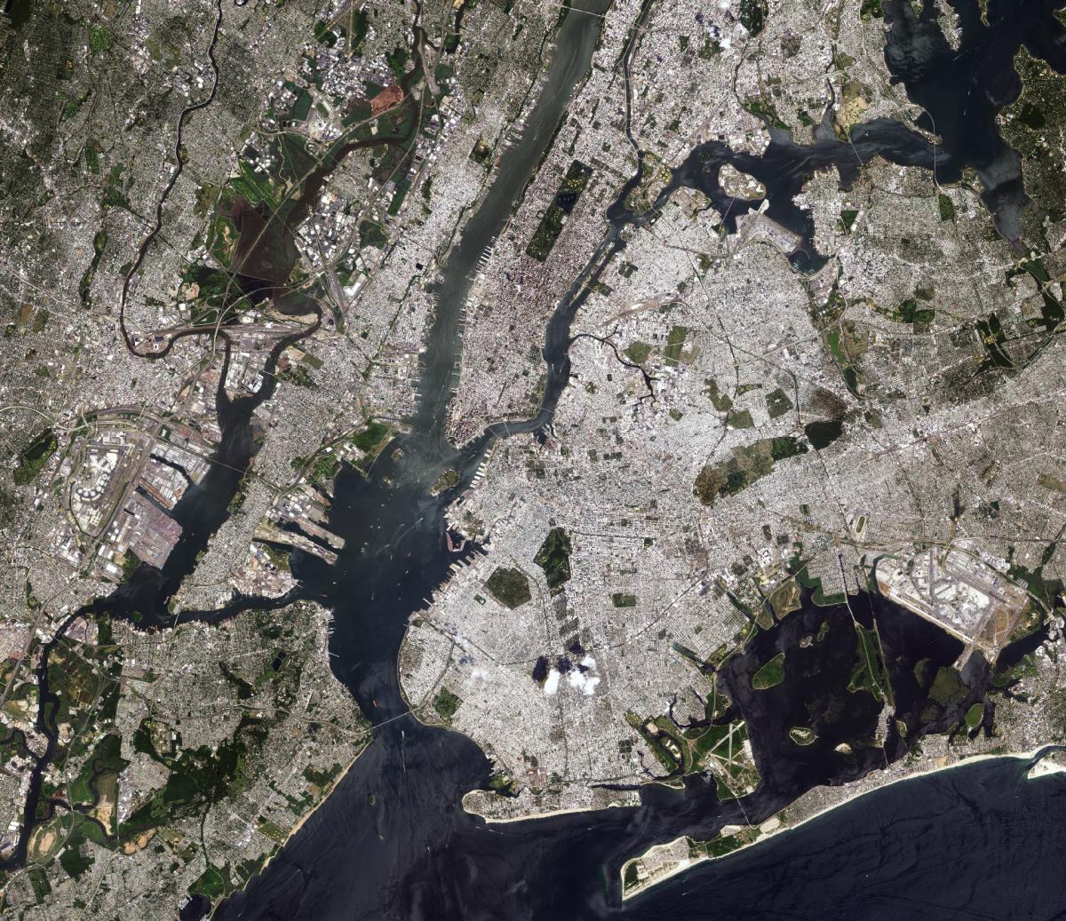 Image satellite de New-York City Image satellite de New-York City