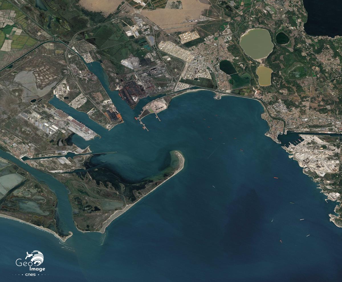 Image satellite de Fos-sur-Mer Image satellite de Fos-sur-Mer