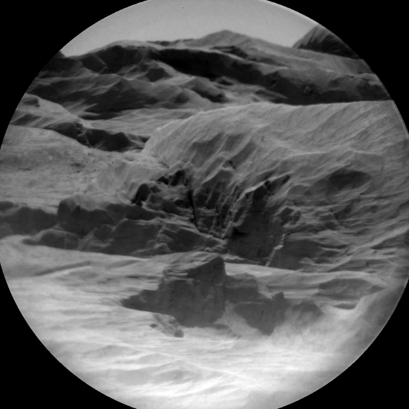 Image prise par ChemCam, à bord du rover Curiosity de la NASA, de l'environnement martien le jour du millionième tir laser (le 21/08/2024 / Sol 4281) Image prise par ChemCam, à bord du rover Curiosity de la NASA, de l'environnement martien le jour du millionième tir laser (le 21/08/2024 / Sol 4281)