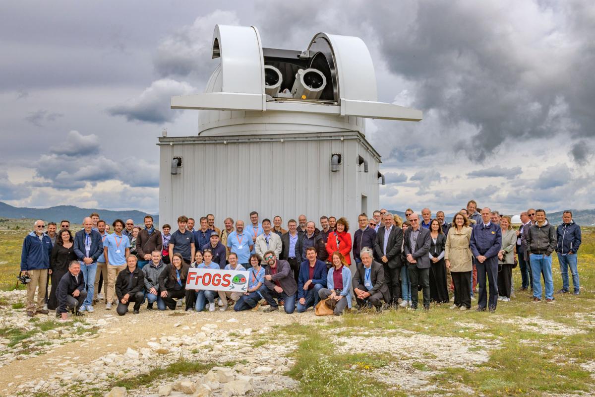 L’écosystème industriel français et le CNES réunis autour de FrOGS pour l'inauguration de la station FrOGS. L’écosystème industriel français et le CNES réunis autour de FrOGS pour l'inauguration de la station FrOGS.